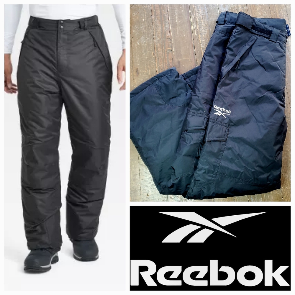 Reebok Mens Large Cargo Ski & Snow Pants Black